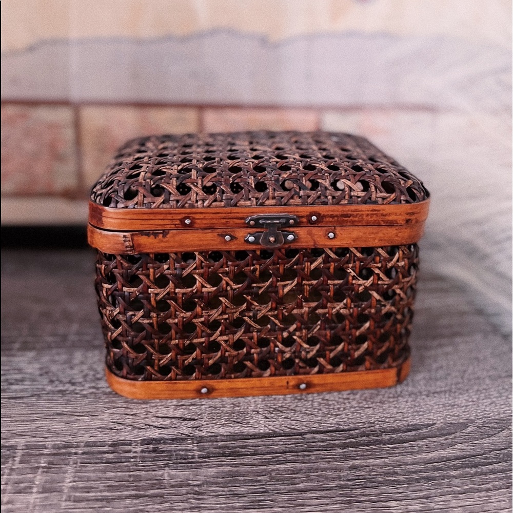 Rattan Basket Jewellery Box